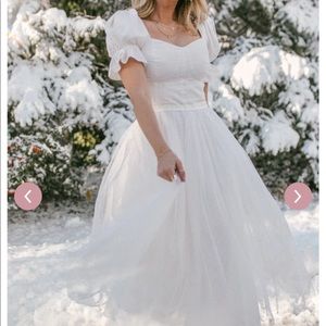 Ivy City Co Ballerina Dress in white